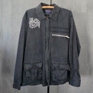 Vintage Tripp NYC D ring  Shirt  Long Sleeve Size L Y2K Goth Punk Grunge A6-8